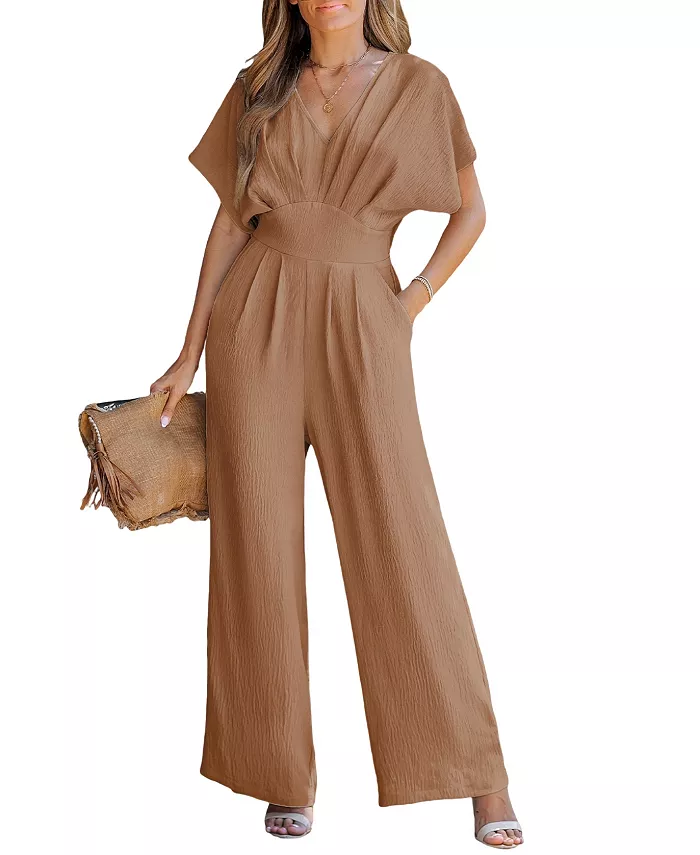 Женский комбинезон с V-образным вырезом, короткими рукавами и прямыми штанинами Cupshe, коричневый/бежевый
Женский комбинезон с V-образным вырезом, короткими рукавами и прямыми штанинами Cupshe, коричневый/бежевый