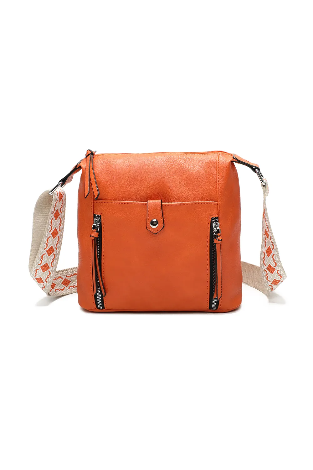 Сумка через плечо Madura из искусственной кожи с четырьмя молниями и холщовым ремешком Fontanella Fashion, розовый 
Сумка через плечо Madura из искусственной кожи с четырьмя молниями и холщовым ремешком Fontanella Fashion, розовый