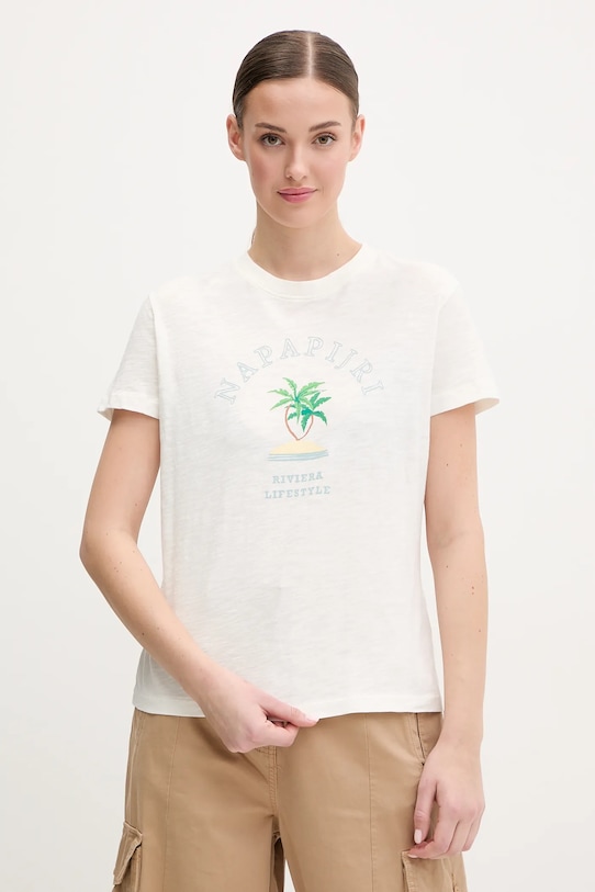 Хлопковая футболка S-Fete Napapijri, бежевый
Хлопковая футболка S-Fete Napapijri, бежевый
