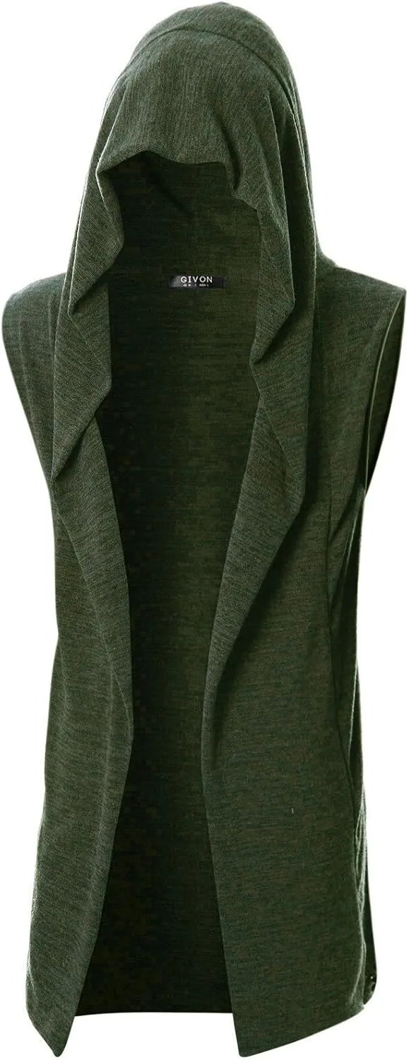 GIVON мужской безрукавный кардиган с капюшоном
GIVON мужской безрукавный кардиган с капюшоном