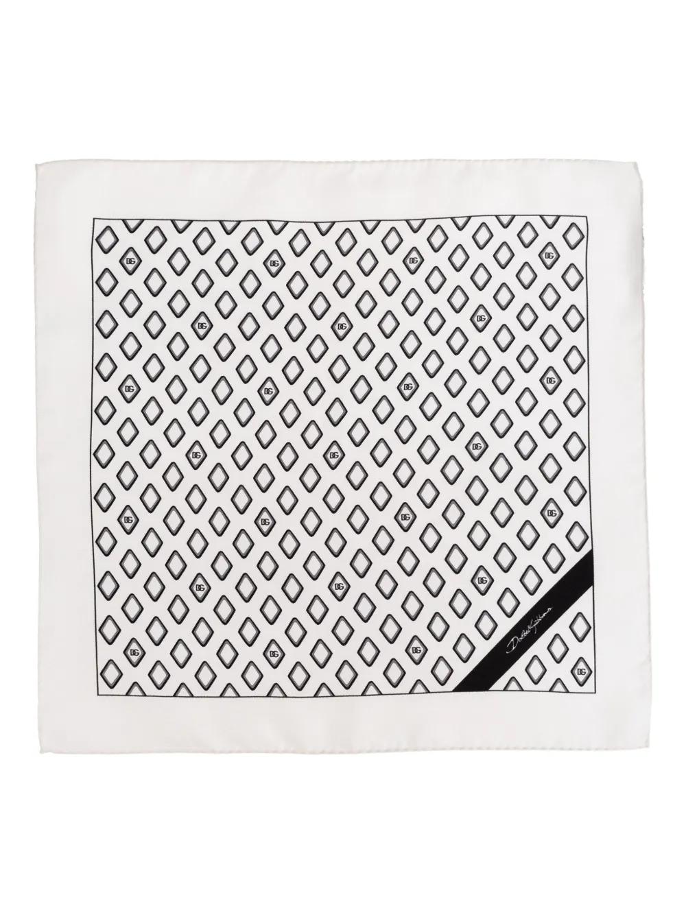 Шелковый шарф с геометрическим узором DOLCE & GABBANA, белый
Шелковый шарф с геометрическим узором DOLCE & GABBANA, белый