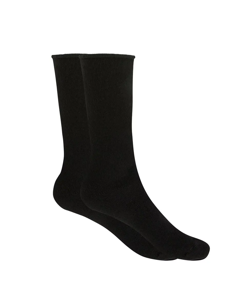 Короткие женские однотонные носки из кашемира/шерсти с закатанными манжетами Punto Blanco, черный
Короткие женские однотонные носки из кашемира/шерсти с закатанными манжетами Punto Blanco, черный