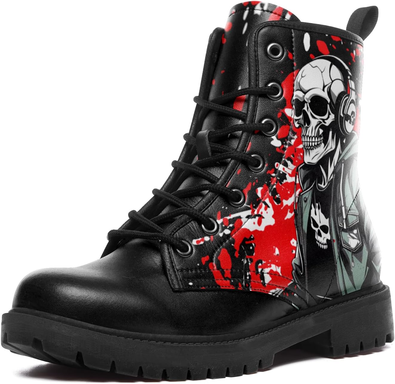 Мужские боевые ботинки на шнуровке coolcustomize с черепом, байкерские ботинки в готическом стиле, водоотталкивающие кожаные ботинки для женщин, черный
Мужские боевые ботинки на шнуровке coolcustomize с черепом, байкерские ботинки в готическом стиле, водоотталкивающие кожаные ботинки для женщин, черный