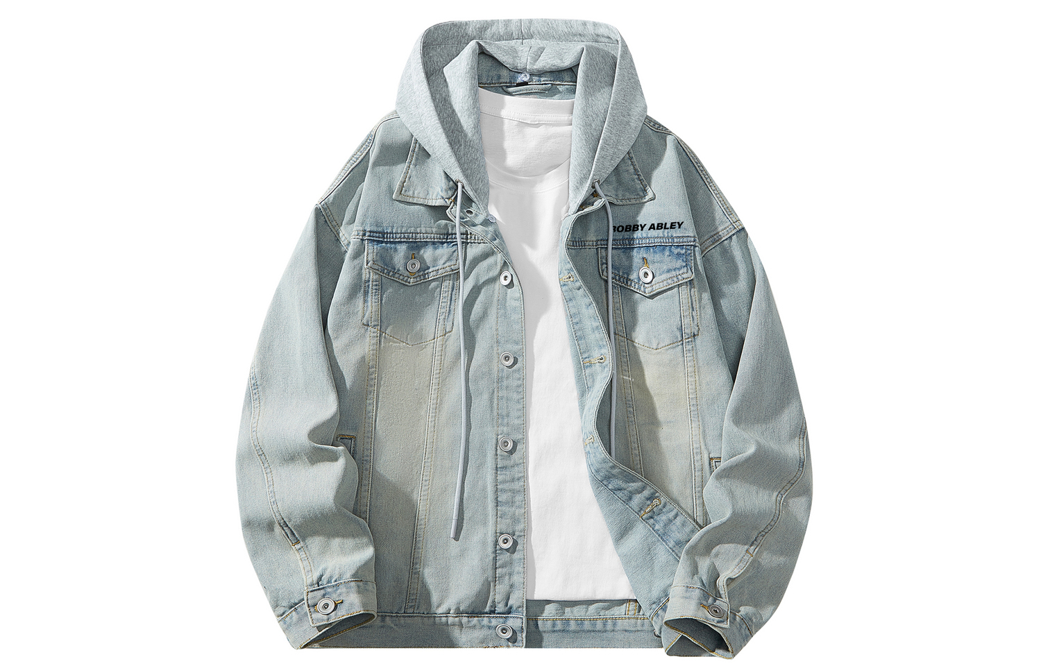 BOBBY ABLEY Джинсовая куртка унисекс, Vintage Blue (618 Style) Hooded 
BOBBY ABLEY Джинсовая куртка унисекс, Vintage Blue (618 Style) Hooded