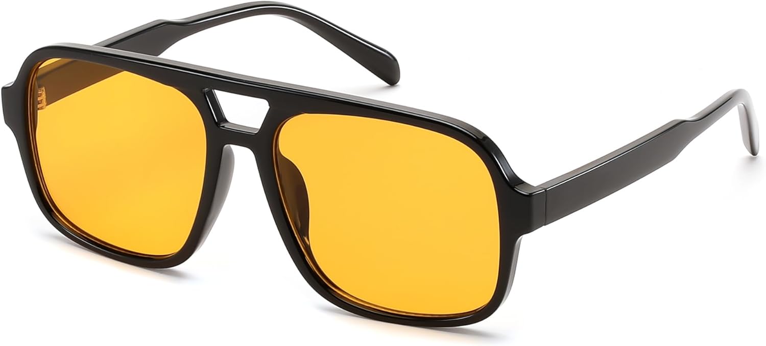 Солнцезащитные очки-авиаторы FEISEDY в стиле ретро для женщин и мужчин, классические винтажные очки 70-х годов, модные квадратные солнцезащитные очки B0253, Black/Orange
Солнцезащитные очки-авиаторы FEISEDY в стиле ретро для женщин и мужчин, классические винтажные очки 70-х годов, модные квадратные солнцезащитные очки B0253, Black/Orange