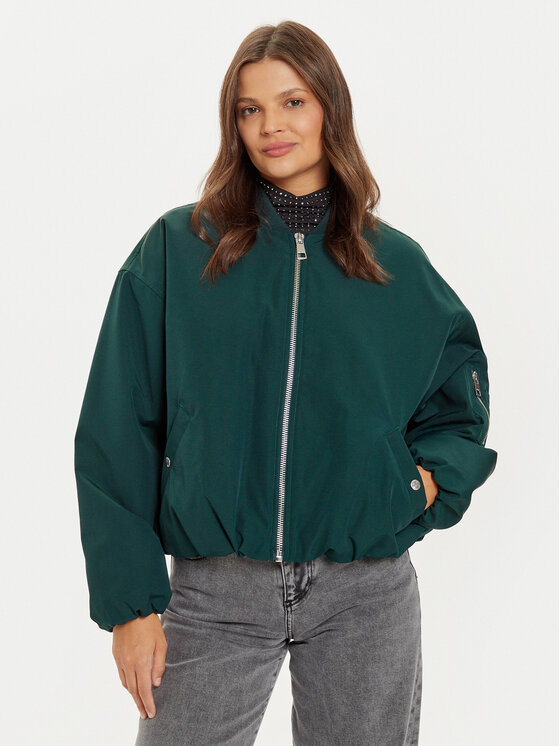 Бомбер свободного кроя Only, зеленый
Бомбер свободного кроя Only, зеленый