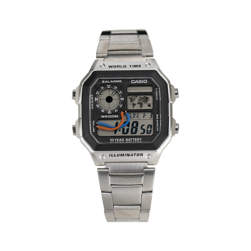 CASIO Ретрофит серия электронный механизм браслет из нержавеющей стали часы унисекс черный циферблат
CASIO Ретрофит серия электронный механизм браслет из нержавеющей стали часы унисекс черный циферблат