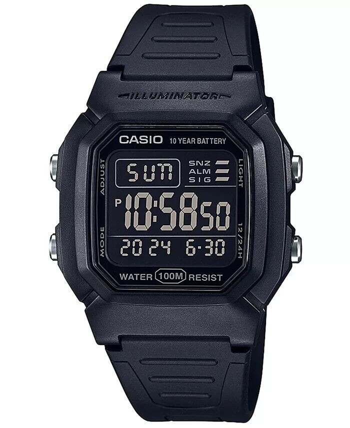 Мужские цифровые часы Blackout с черным полимерным ремешком, 36,8 мм Casio
Мужские цифровые часы Blackout с черным полимерным ремешком, 36,8 мм Casio