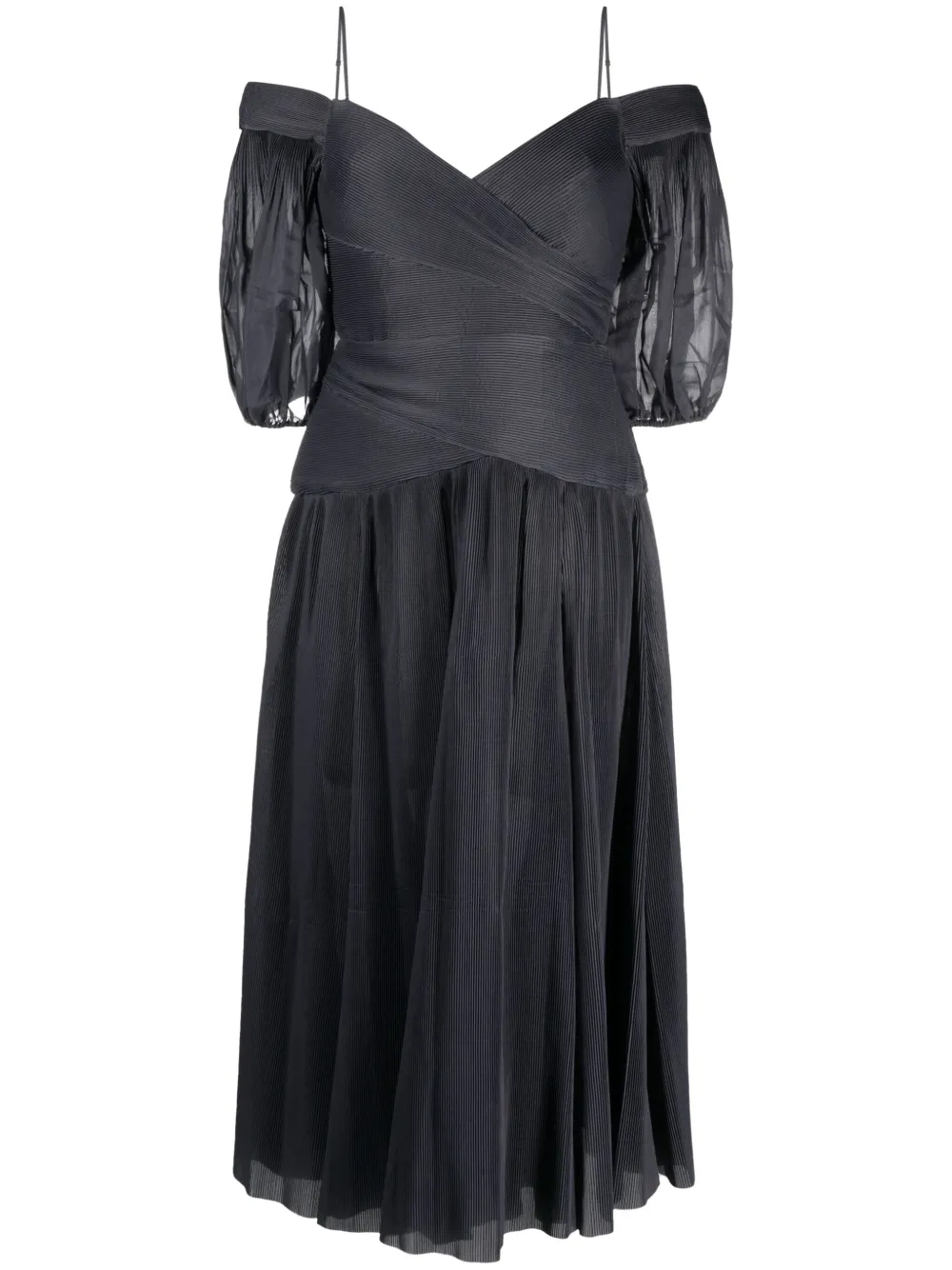 Плиссированное платье миди с открытыми плечами ZIMMERMANN, синий
Плиссированное платье миди с открытыми плечами ZIMMERMANN, синий