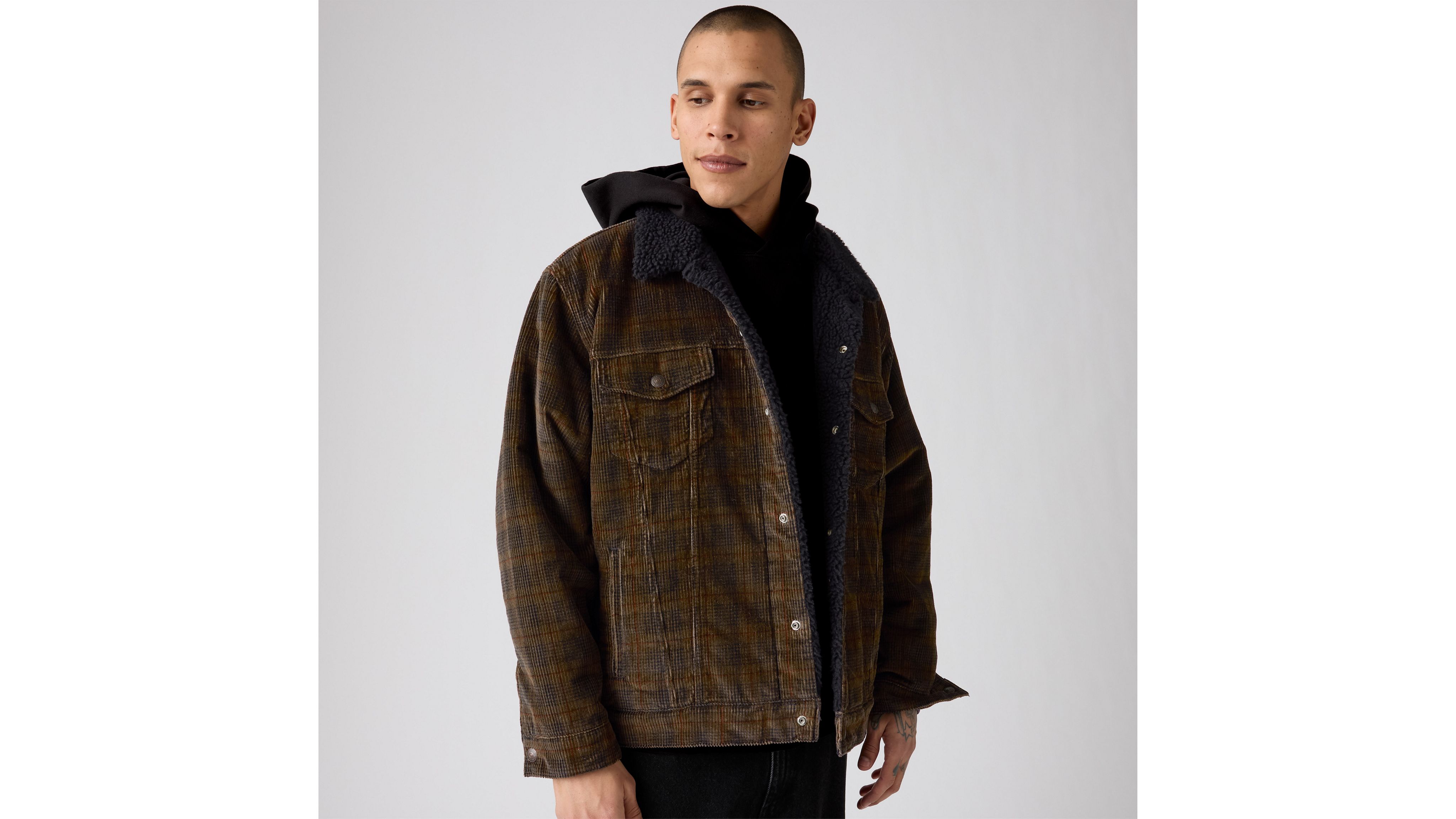 Куртка Trucker из шерпы свободного кроя Levi's, Ennis Plaid - Brown
Куртка Trucker из шерпы свободного кроя Levi's, Ennis Plaid - Brown