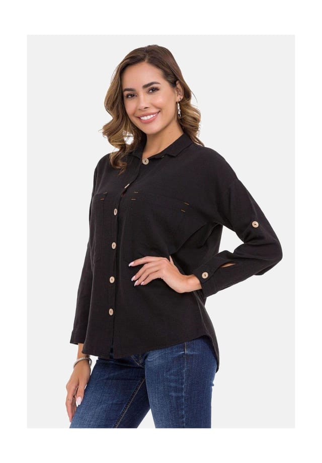 Рубашка блузка Cipo & Baxx, черный
Рубашка блузка Cipo & Baxx, черный