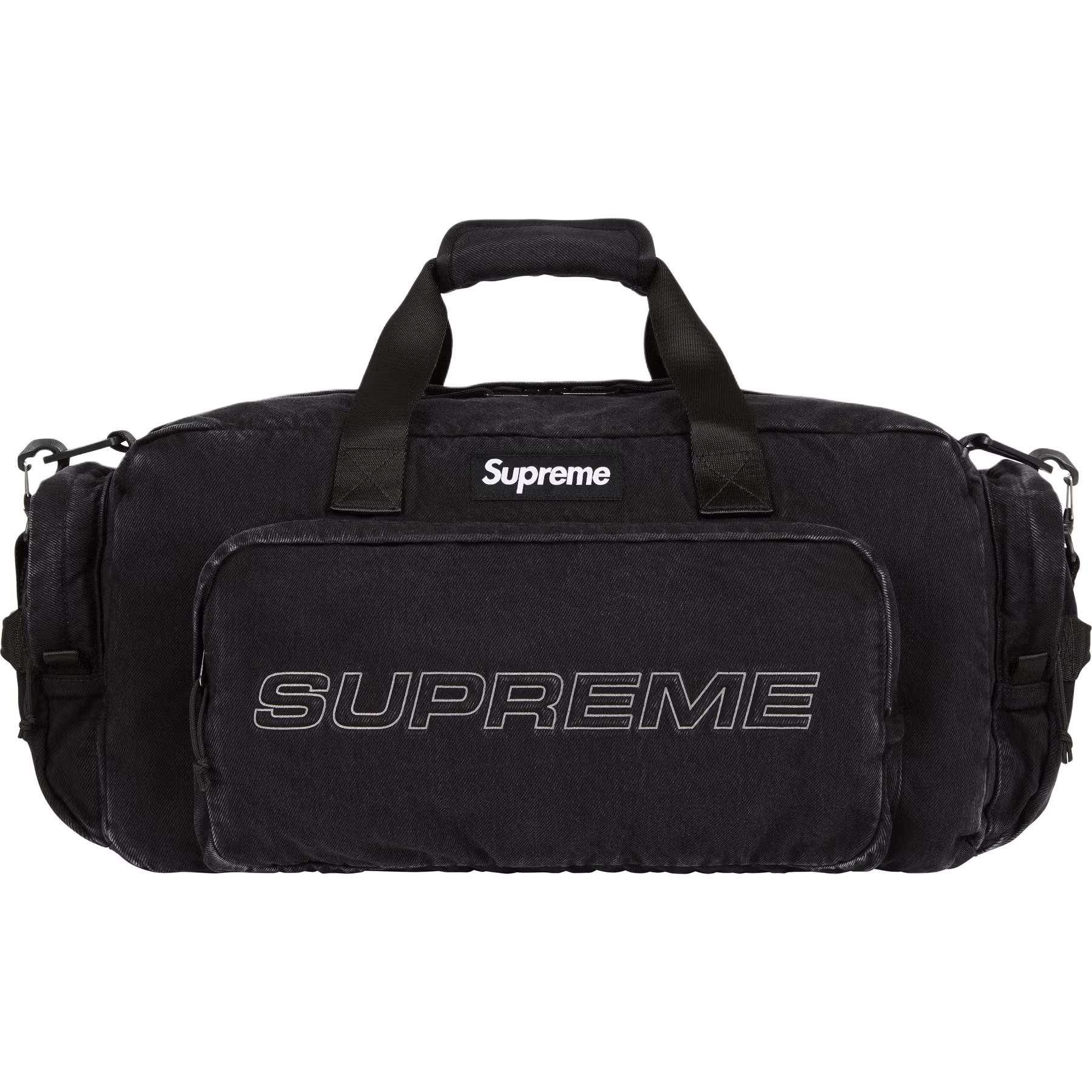 Supreme Хлопковая дорожная сумка 39 литров унисекс черная, Black 
Supreme Хлопковая дорожная сумка 39 литров унисекс черная, Black