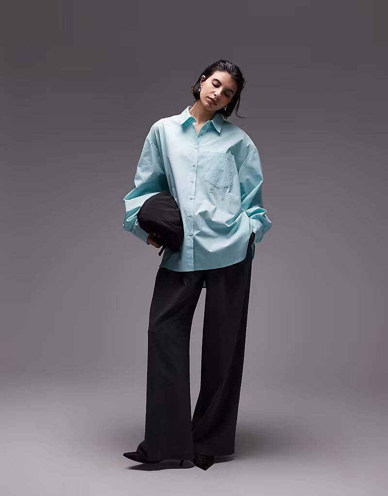 Рубашка свободного кроя ASOS DESIGN с хлястиком сзади бирюзового цвета
Рубашка свободного кроя ASOS DESIGN с хлястиком сзади бирюзового цвета