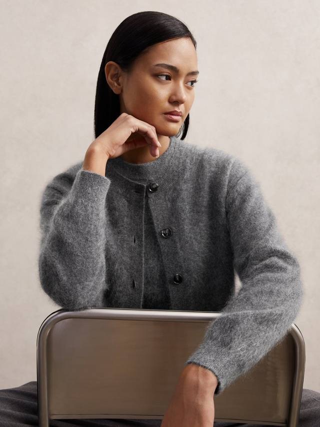 Кардиган из меланжевого кашемира с мягкой текстурой Reiss
Кардиган из меланжевого кашемира с мягкой текстурой Reiss