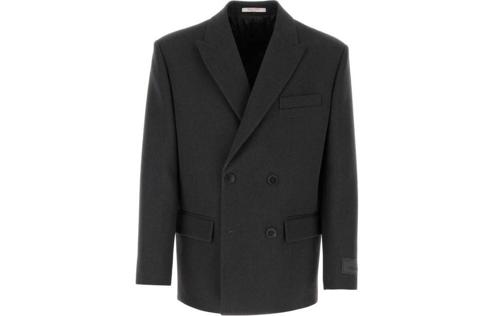 Двубортный пиджак Valentino, черный
Двубортный пиджак Valentino, черный