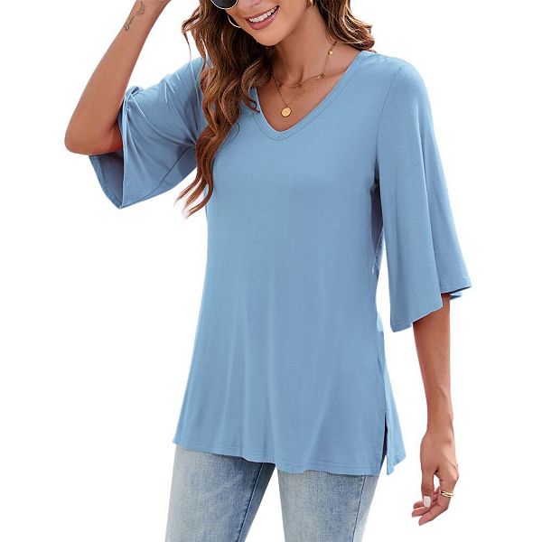 Женская повседневная блузка с v-образным вырезом и рукавом 3/4 Yesfashion, Sky Blue
Женская повседневная блузка с v-образным вырезом и рукавом 3/4 Yesfashion, Sky Blue