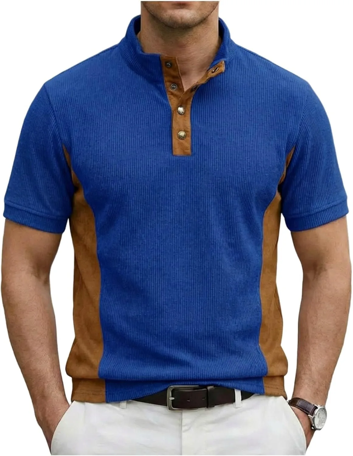 Men‘s Corduroy Color Block Polos Shirt, Short Sleeve Casual Button-Down Top Texture Loose Fit Workout Blouses 2026
Men‘s Corduroy Color Block Polos Shirt, Short Sleeve Casual Button-Down Top Texture Loose Fit Workout Blouses 2026