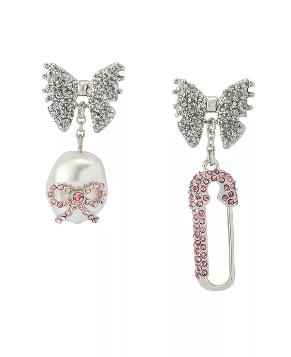 Непарные серьги с искусственным камнем и жемчугом в форме булавки Betsey Johnson, pink
Непарные серьги с искусственным камнем и жемчугом в форме булавки Betsey Johnson, pink
