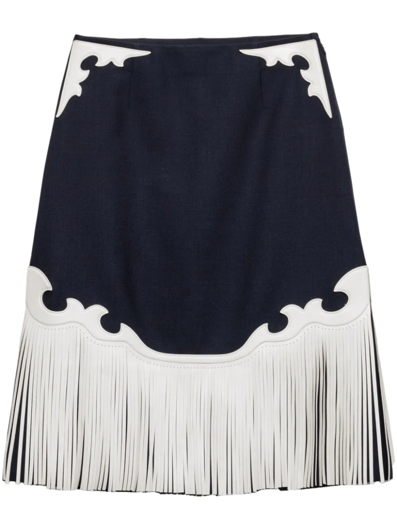 Юбка миди Prada с бахромой и стежками, синий
Юбка миди Prada с бахромой и стежками, синий