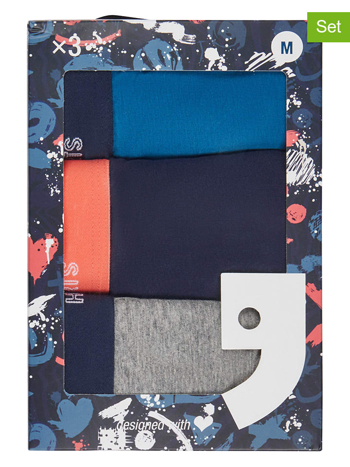 Happy Shorts Комплект из 3 штук: боксерские шорты темно-синего/сине-серого цвета
Happy Shorts Комплект из 3 штук: боксерские шорты темно-синего/сине-серого цвета