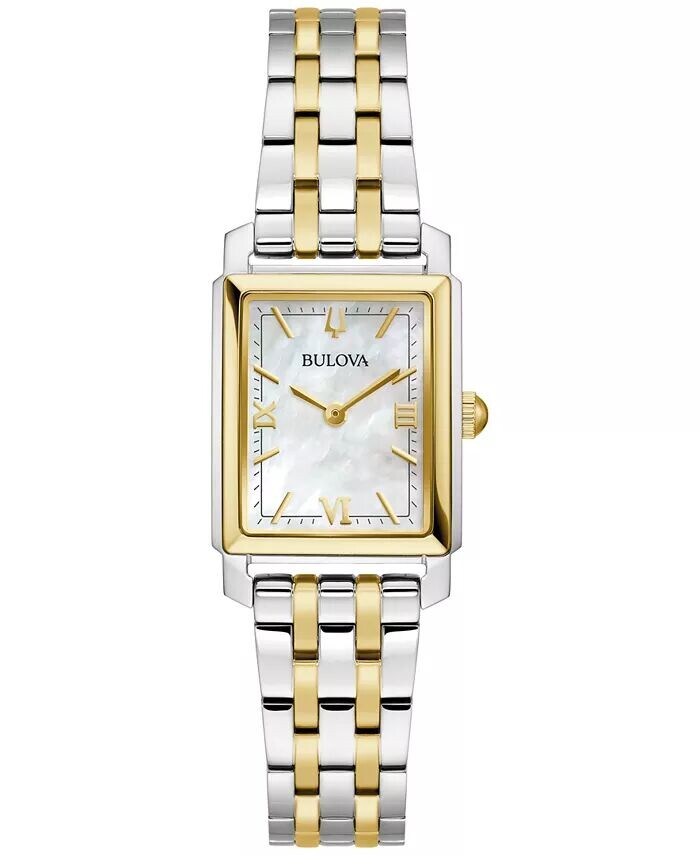 Женские классические двухцветные часы Sutton с браслетом из нержавеющей стали, 21 мм Bulova
Женские классические двухцветные часы Sutton с браслетом из нержавеющей стали, 21 мм Bulova