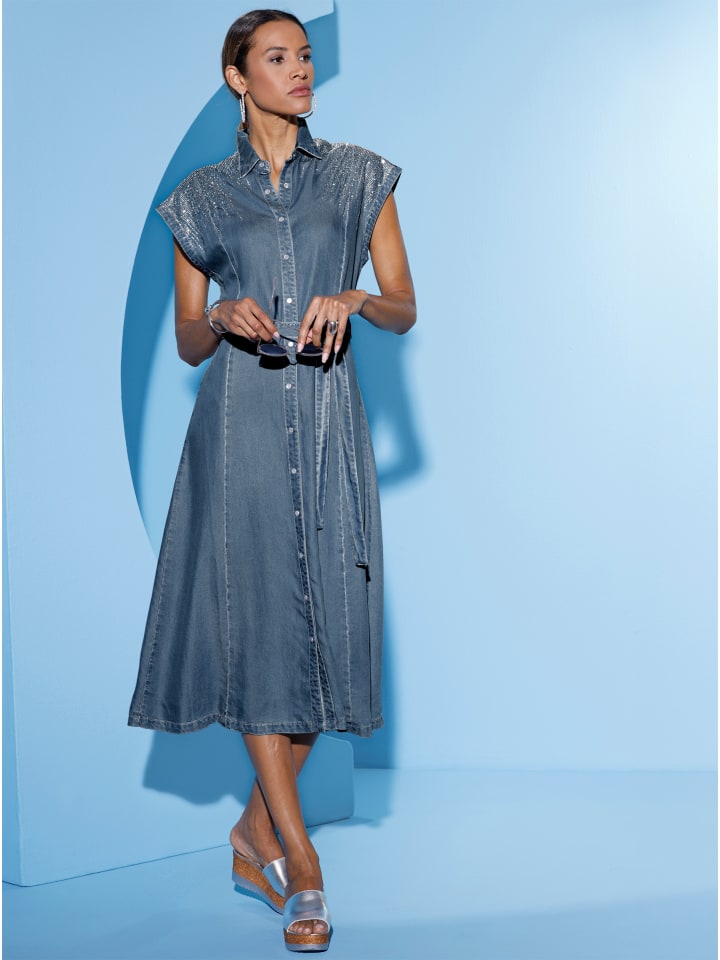 Creation L Джинсовое платье синего выбеленного цвета
Creation L Джинсовое платье синего выбеленного цвета