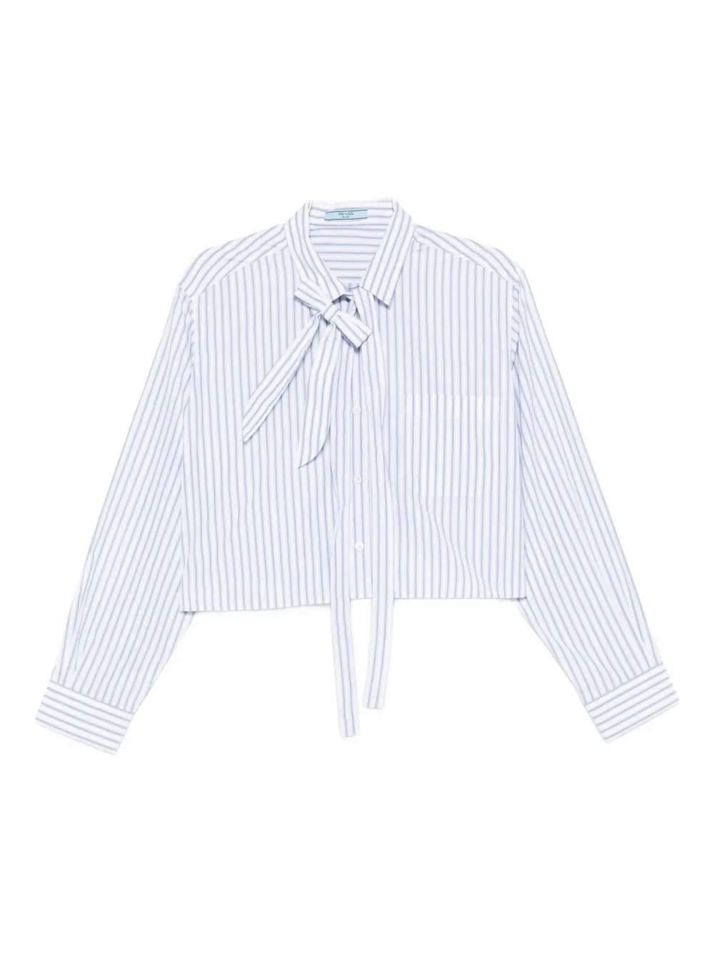 Полосатая рубашка с завязками Prada, синий
Полосатая рубашка с завязками Prada, синий