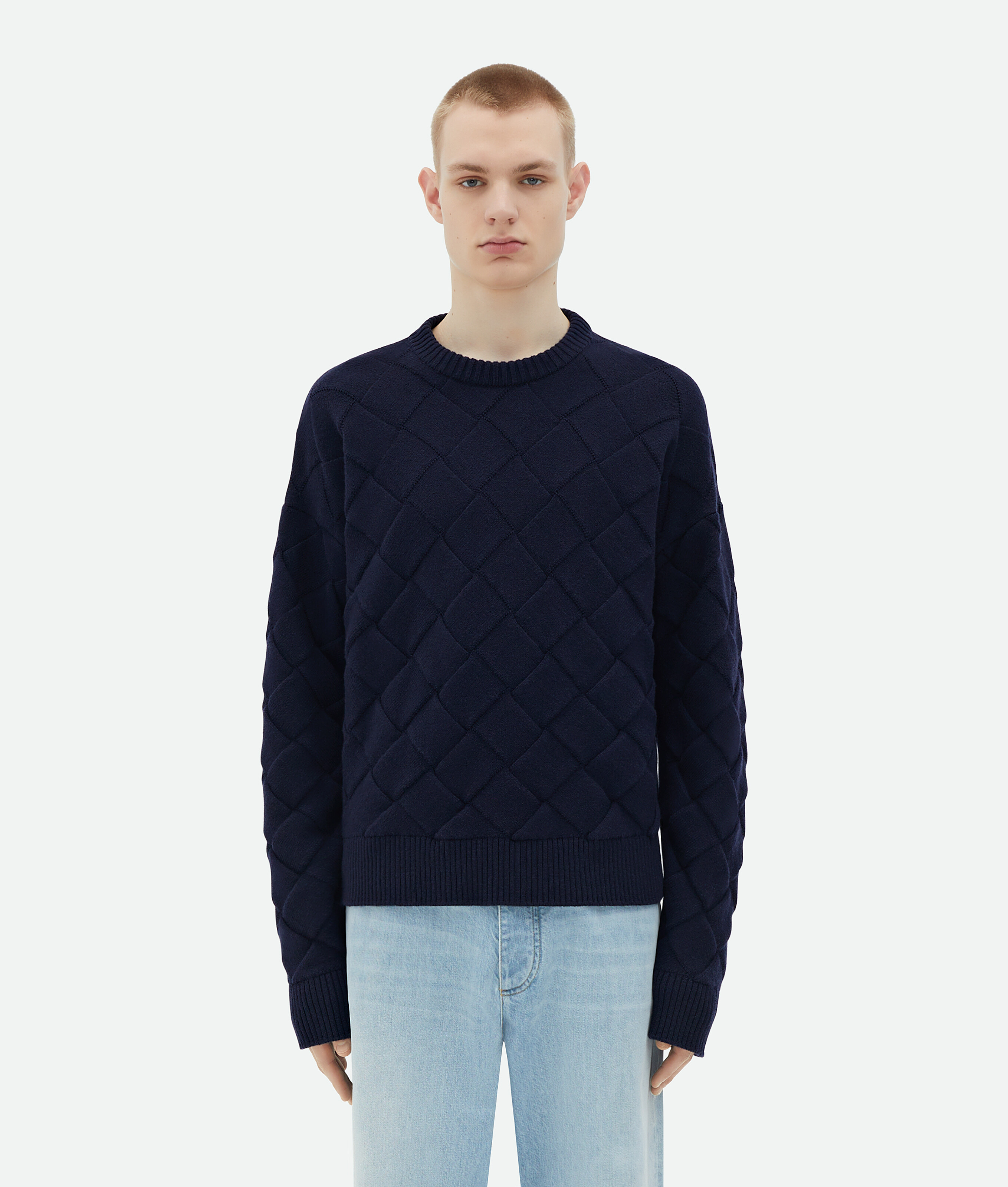 Джемпер из шерсти в технике интреччо Bottega Veneta
Джемпер из шерсти в технике интреччо Bottega Veneta