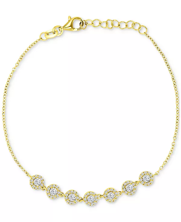 Браслет из семи звеньев с кубическим цирконием и ореолом из стерлингового серебра с позолотой 14 карат Macy'S, gold
Браслет из семи звеньев с кубическим цирконием и ореолом из стерлингового серебра с позолотой 14 карат Macy'S, gold