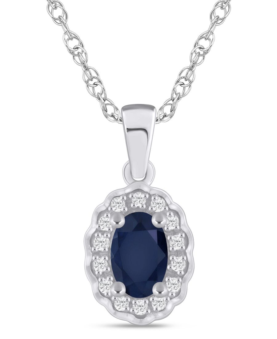 Подвеска-колье с ореолом из драгоценных камней и бриллиантов (общий вес 1/20 карата) в белом золоте 10 карат Macy's, Sapphire White Gold
Подвеска-колье с ореолом из драгоценных камней и бриллиантов (общий вес 1/20 карата) в белом золоте 10 карат Macy's, Sapphire White Gold