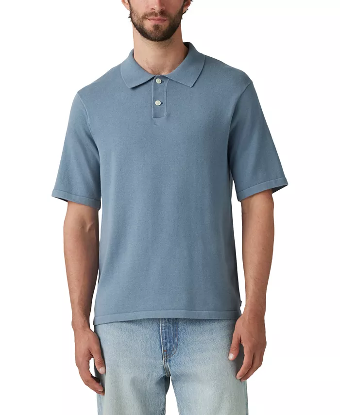 Мужской короткий рукав текстурированный поло-свитер Levi's, синий
Мужской короткий рукав текстурированный поло-свитер Levi's, синий