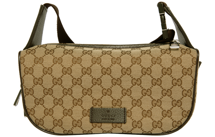 Нео Винтажная Серия Холщовая С Кожаными Деталями Курьерская Сумка Через Плечо Унисекс GUCCI