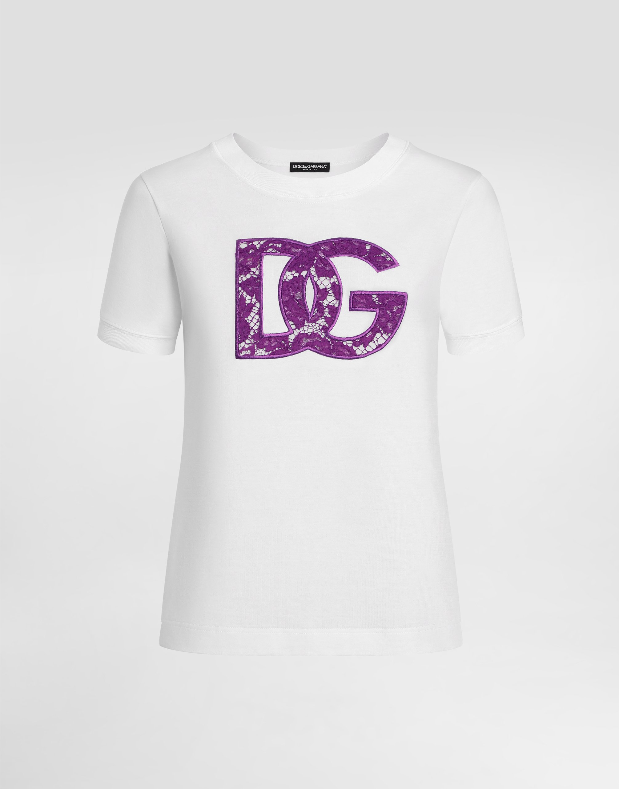 Футболка из джерси с кружевной вставкой Dolce & Gabbana, белый
Футболка из джерси с кружевной вставкой Dolce & Gabbana, белый