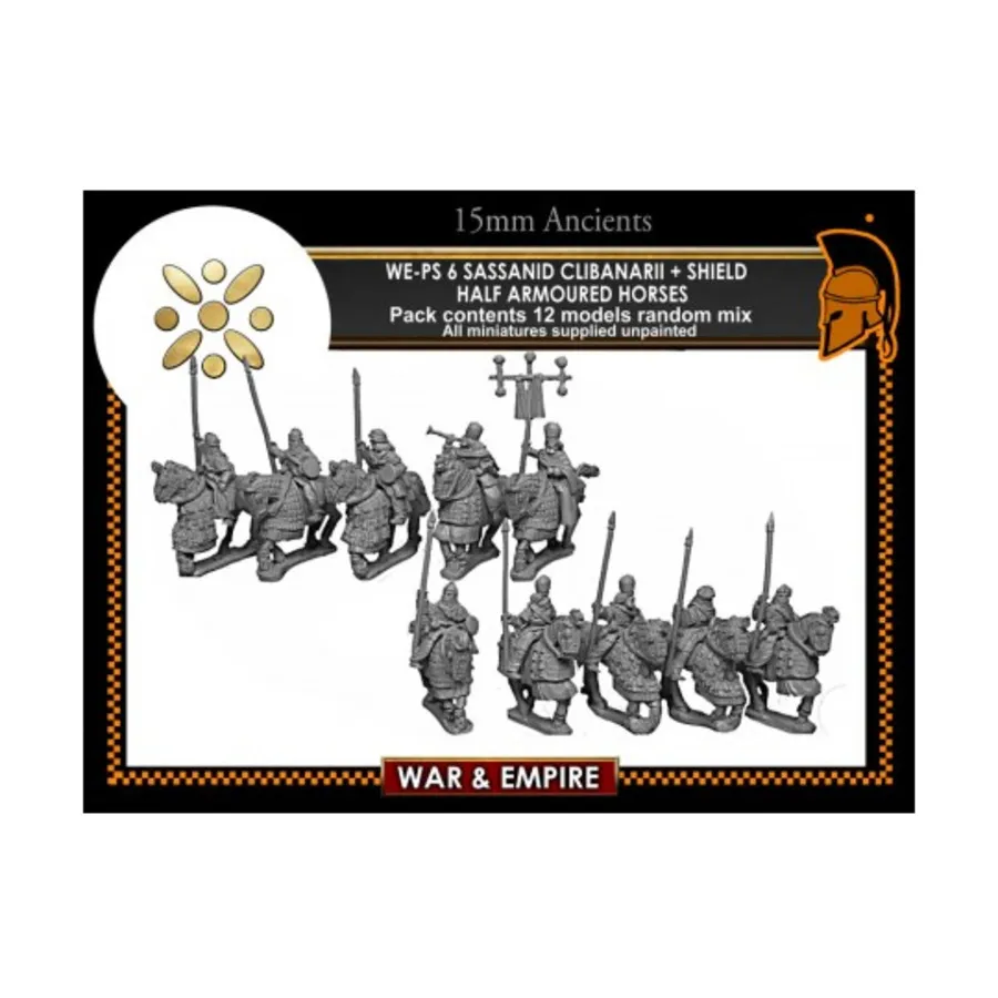 Клибанарийская кавалерия со щитом и полубронированной лошадью, War & Empire - Ancient Miniatures - Persian (15mm)
Клибанарийская кавалерия со щитом и полубронированной лошадью, War & Empire - Ancient Miniatures - Persian (15mm)