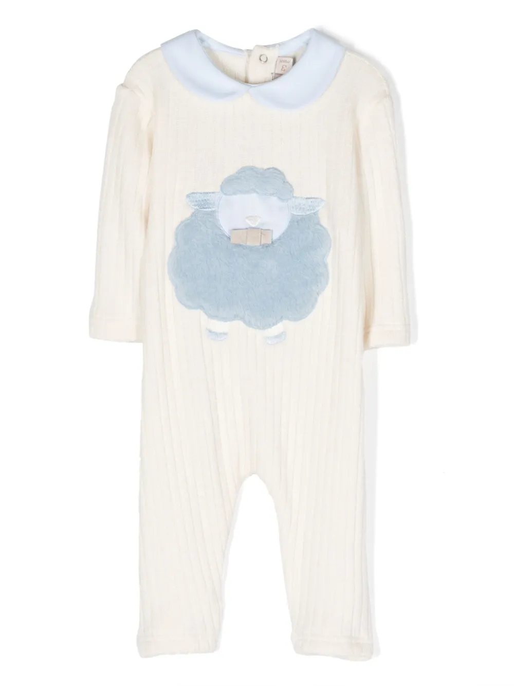 Комбинезон с вышивкой и отделкой в рубчик La Stupenderia, кремово-белый
Комбинезон с вышивкой и отделкой в рубчик La Stupenderia, кремово-белый