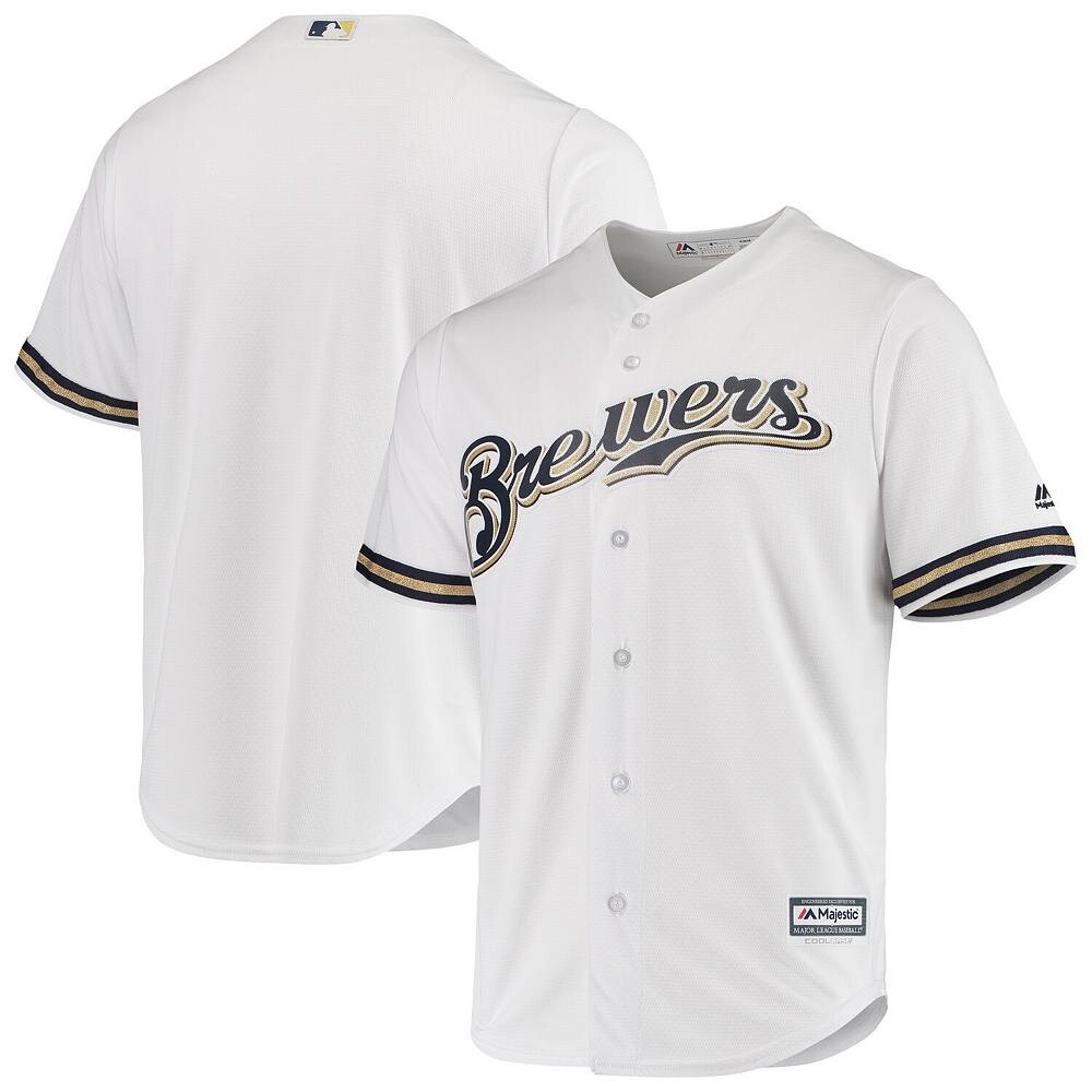 Мужская официальная майка Majestic White Milwaukee Brewers Team, цвет Brw White 
Мужская официальная майка Majestic White Milwaukee Brewers Team, цвет Brw White