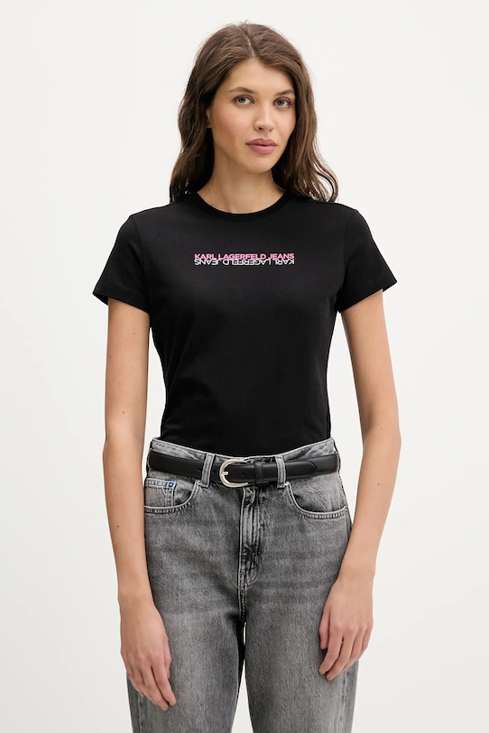 Хлопковая футболка Karl Lagerfeld Jeans, черный
Хлопковая футболка Karl Lagerfeld Jeans, черный