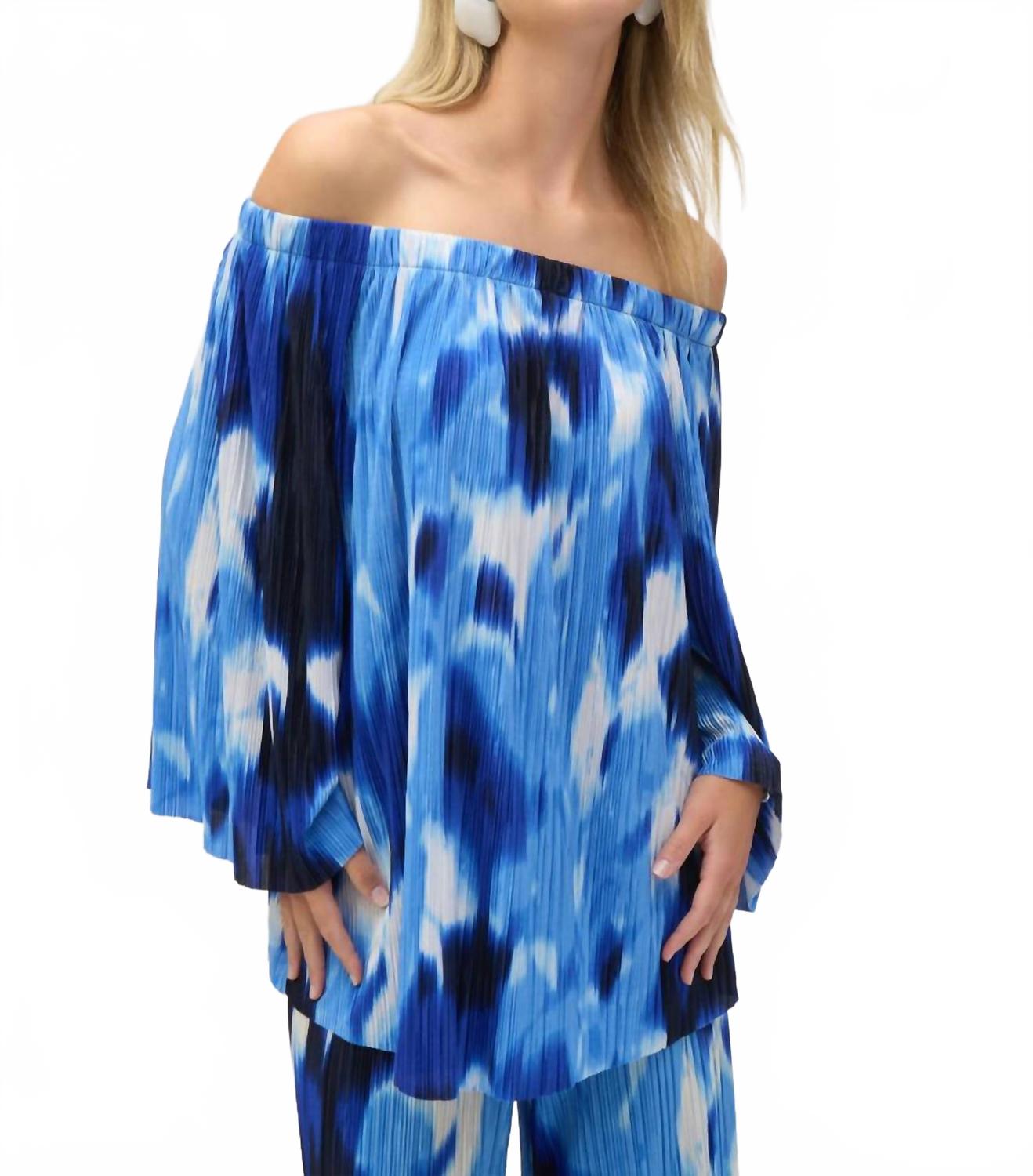Off The Shoulder Pullover Top In Blue Joseph Ribkoff
Off The Shoulder Pullover Top In Blue Joseph Ribkoff