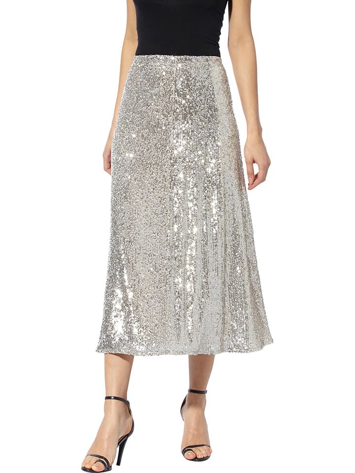 Юбка длиной до колена Heine, серебряный
Юбка длиной до колена Heine, серебряный