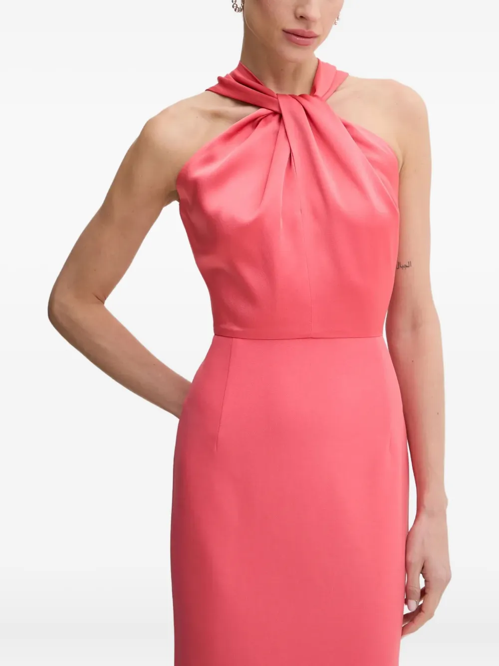Платье на шее с узлом BOSS, розовый
Платье на шее с узлом BOSS, розовый