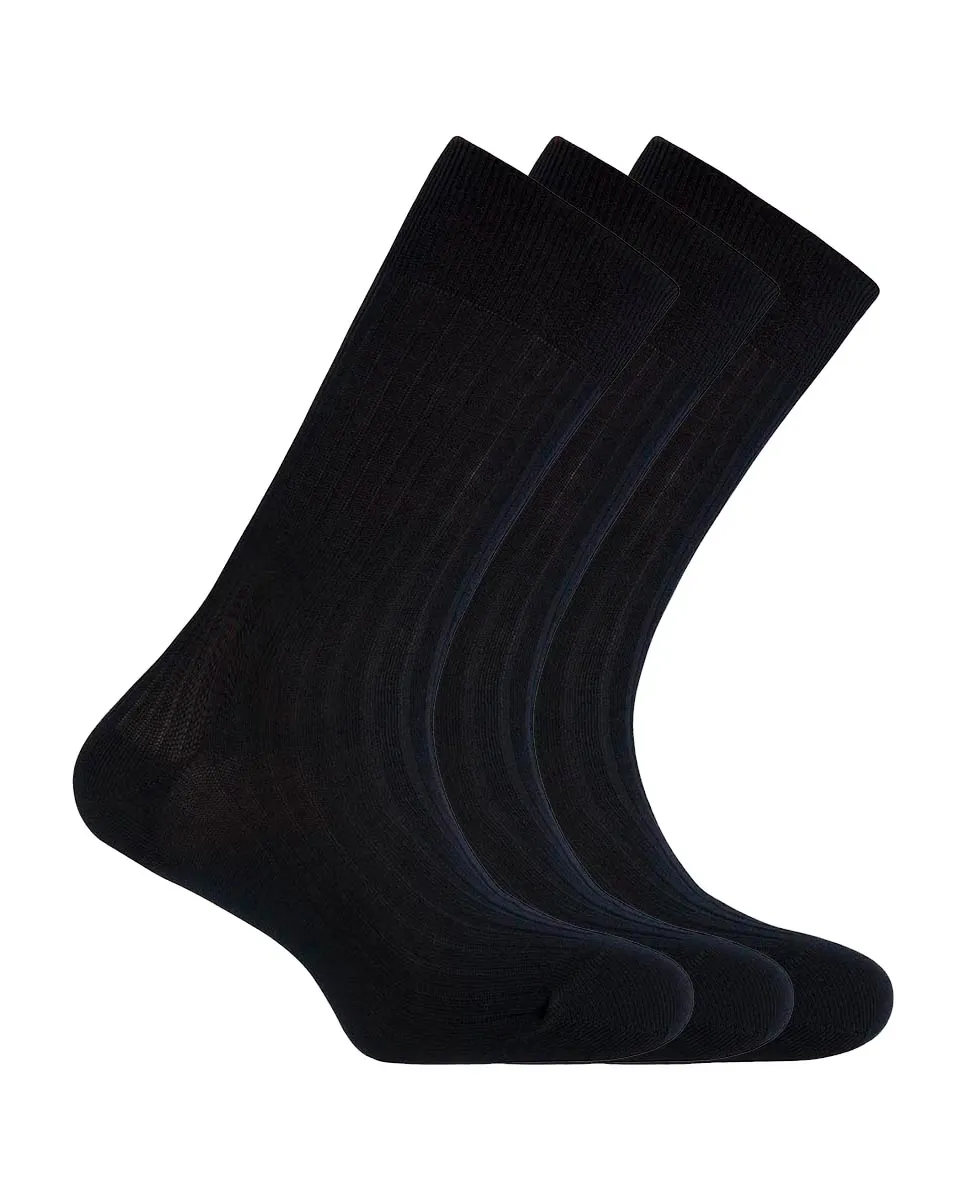 Набор из 3 пар мужских носков из мерсеризованного хлопка темно-синего цвета Punto Blanco
Набор из 3 пар мужских носков из мерсеризованного хлопка темно-синего цвета Punto Blanco