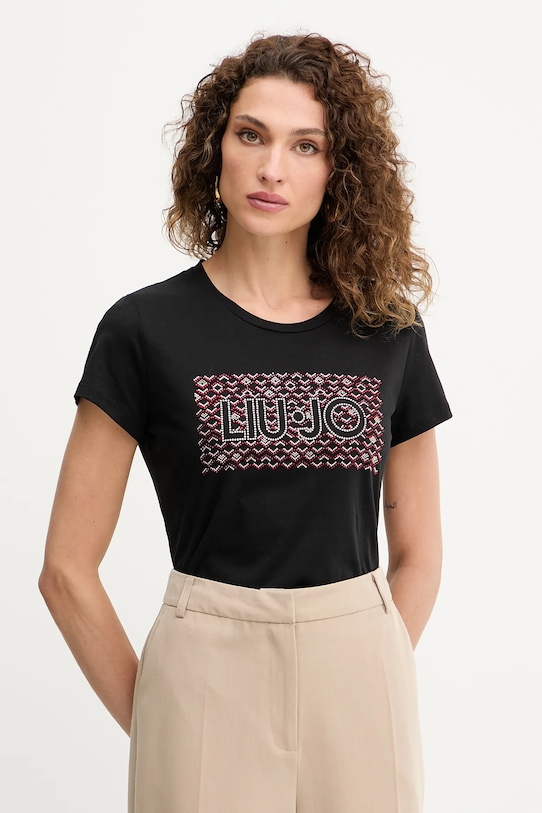 Хлопковая футболка Liu Jo, черный
Хлопковая футболка Liu Jo, черный
