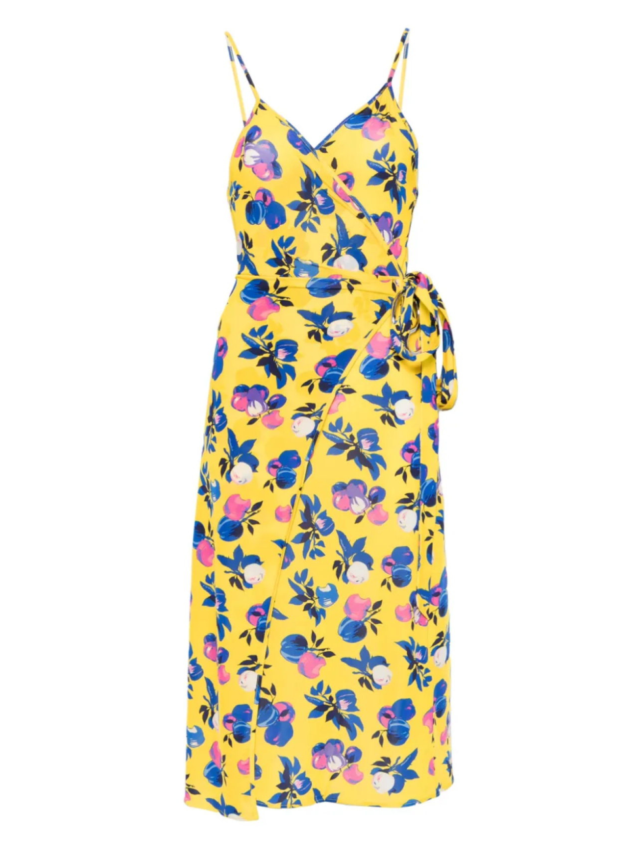 Мини-платье с запахом и логотипом C Coperni, желтый 
Мини-платье с запахом и логотипом C Coperni, желтый