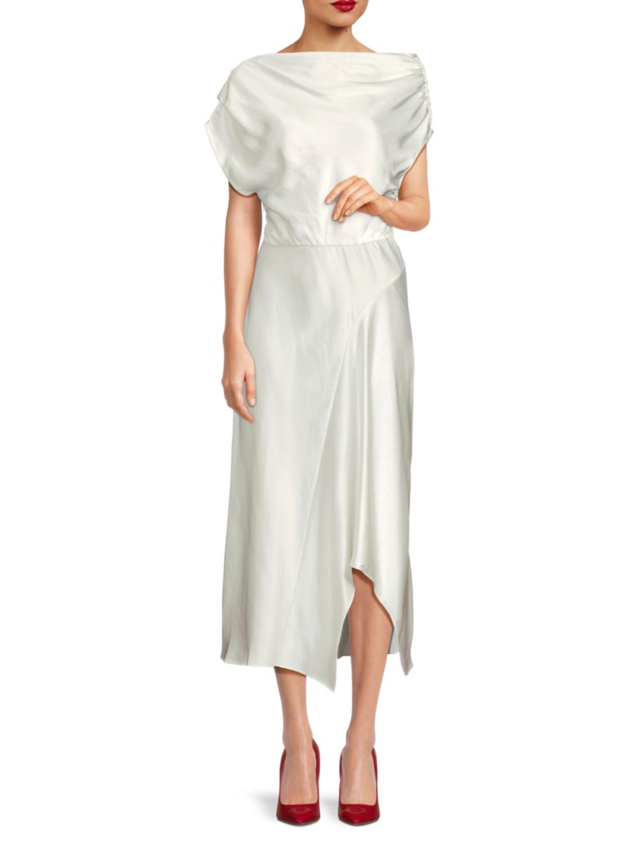 Атласное платье миди с асимметричным подолом Jasmine A.L.C., белый
Атласное платье миди с асимметричным подолом Jasmine A.L.C., белый