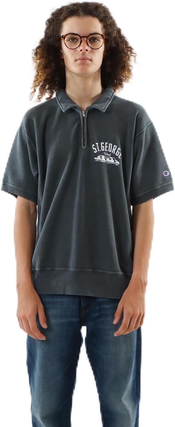 Мужская толстовка Champion с коротким рукавом, 100% хлопок, флис 283 г, графический принт, толстовка с застежкой-молнией до середины груди Reverse Weave, повседневный стиль, C3-Z015, черный
Мужская толстовка Champion с коротким рукавом, 100% хлопок, флис 283 г, графический принт, толстовка с застежкой-молнией до середины груди Reverse Weave, повседневный стиль, C3-Z015, черный