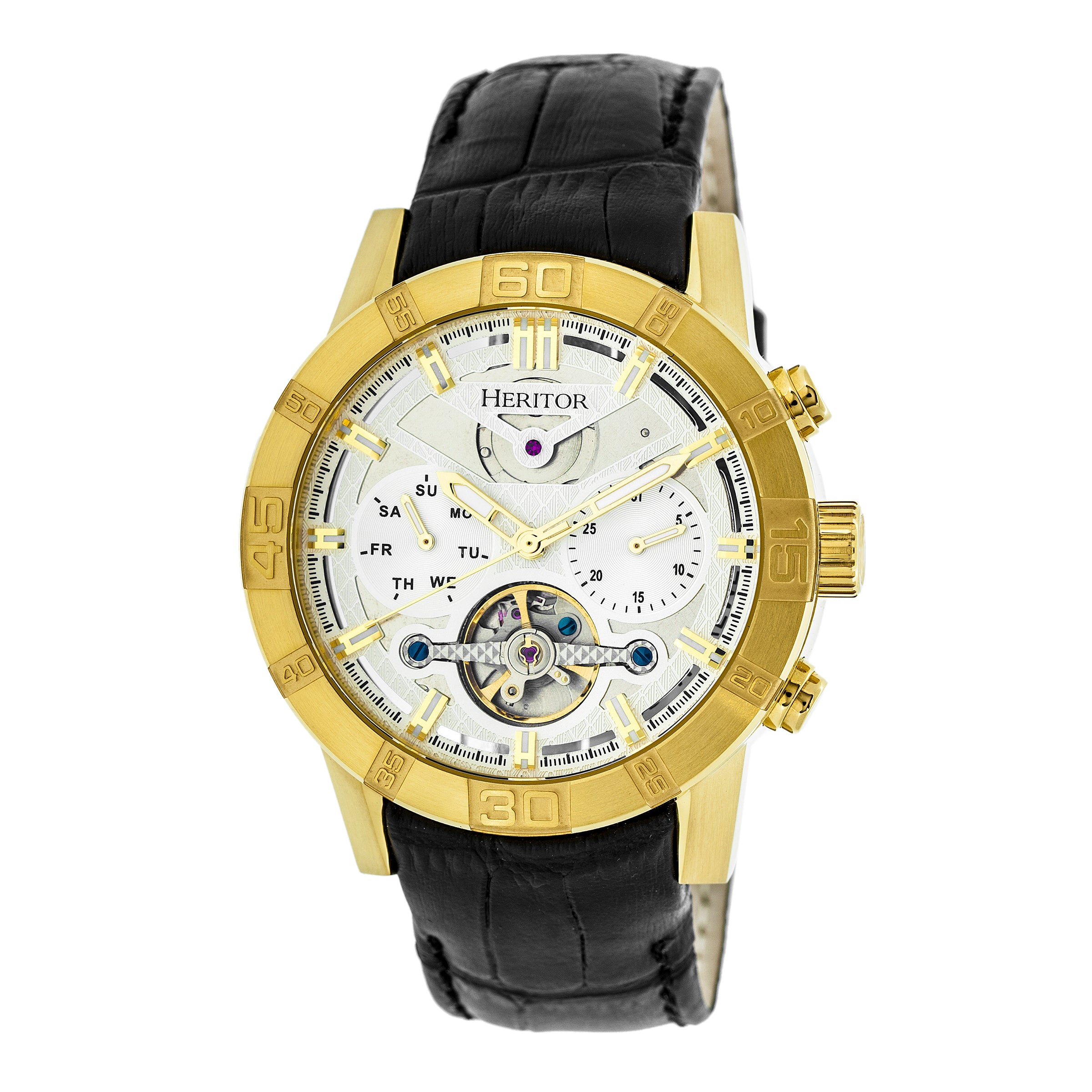 Часы Hannibal Semi-Skeleton с кожаным ремешком Heritor Automatic, золотой
Часы Hannibal Semi-Skeleton с кожаным ремешком Heritor Automatic, золотой