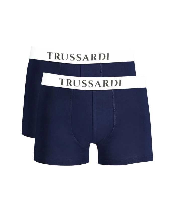 Синие хлопковые боксерские шорты с логотипом Trussardi, синий
Синие хлопковые боксерские шорты с логотипом Trussardi, синий