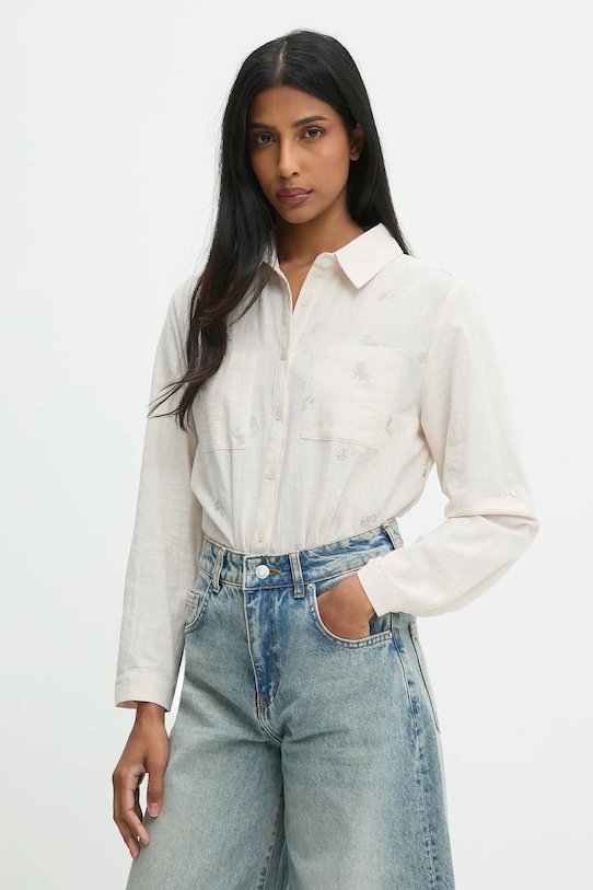 Хлопковая рубашка Answear.Lab, бежевый
Хлопковая рубашка Answear.Lab, бежевый