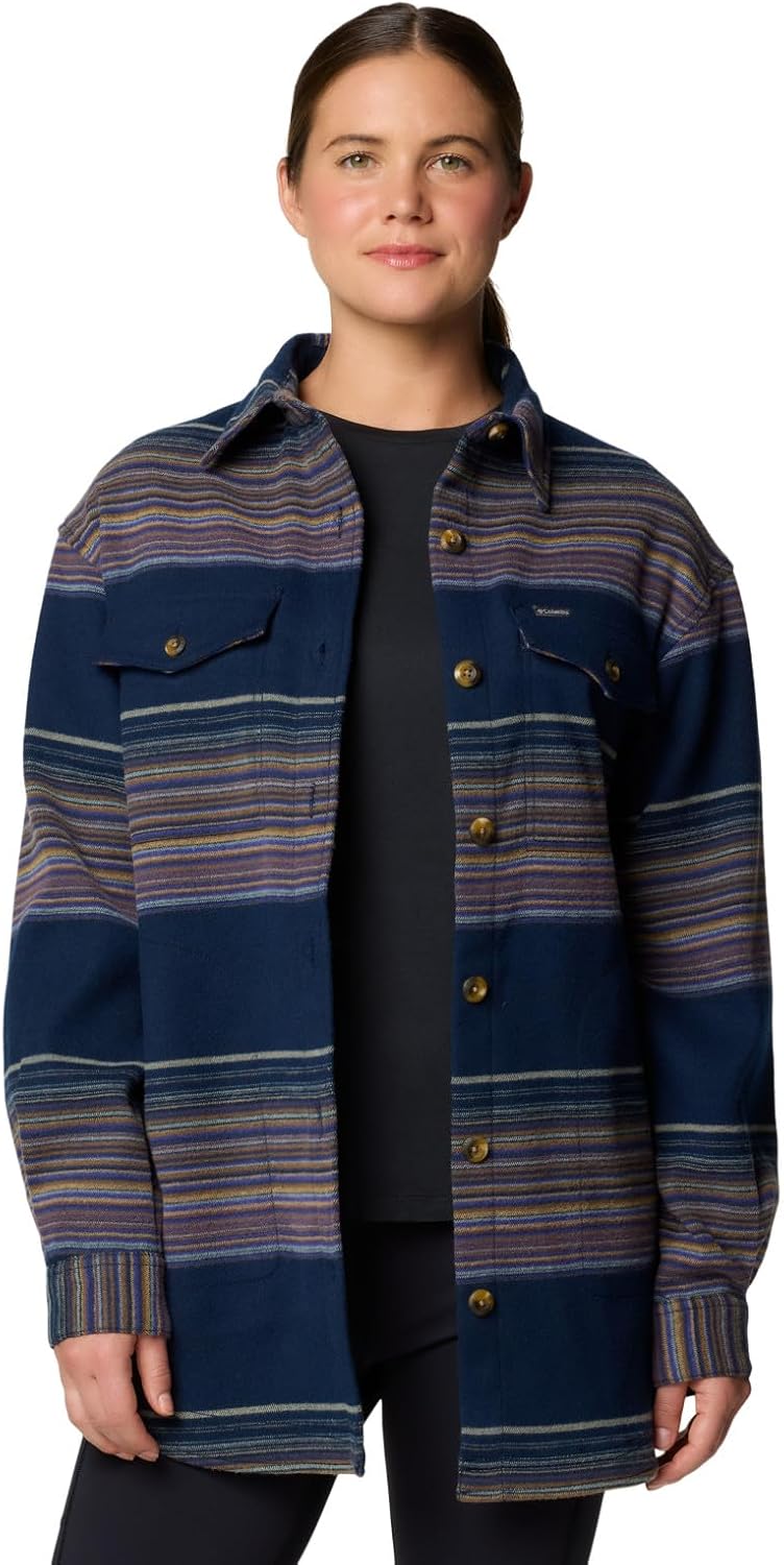 Columbia Women's Calico Basin Shirt Jacket, Collegiate Navy Vista Stripe, 3X Plus
Columbia Women's Calico Basin Shirt Jacket, Collegiate Navy Vista Stripe, 3X Plus