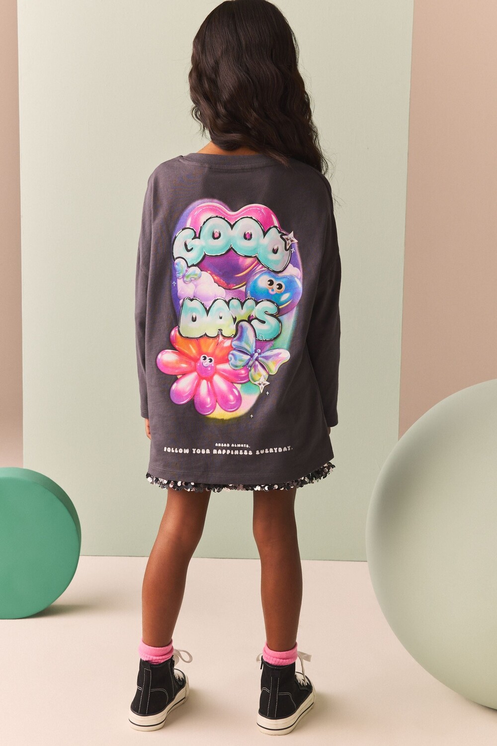 Футболка свободного кроя с длинными рукавами и принтом бабочки из 100% хлопка (3 16 лет) Next, серый
Футболка свободного кроя с длинными рукавами и принтом бабочки из 100% хлопка (3 16 лет) Next, серый